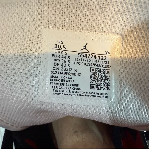 Nike Air Jordan 1 Mid Black Gym Red Size 10.5 - Picture 8 of 11